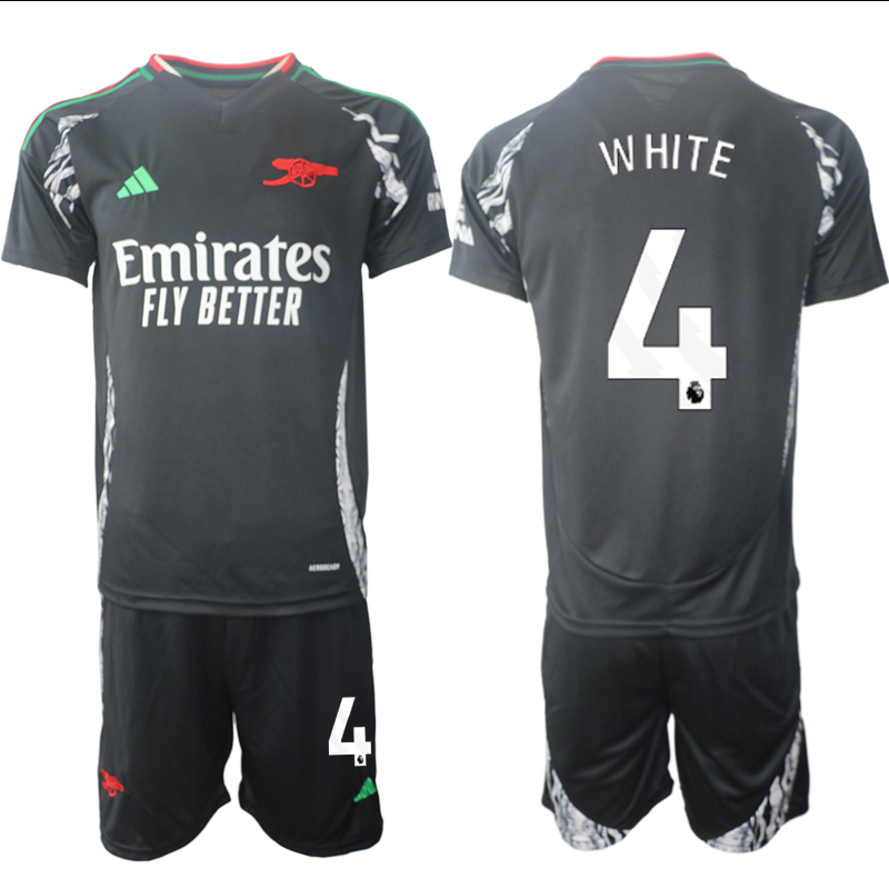 Men 2024-2025 Club Arsenal away Black #4 Soccer Jersey